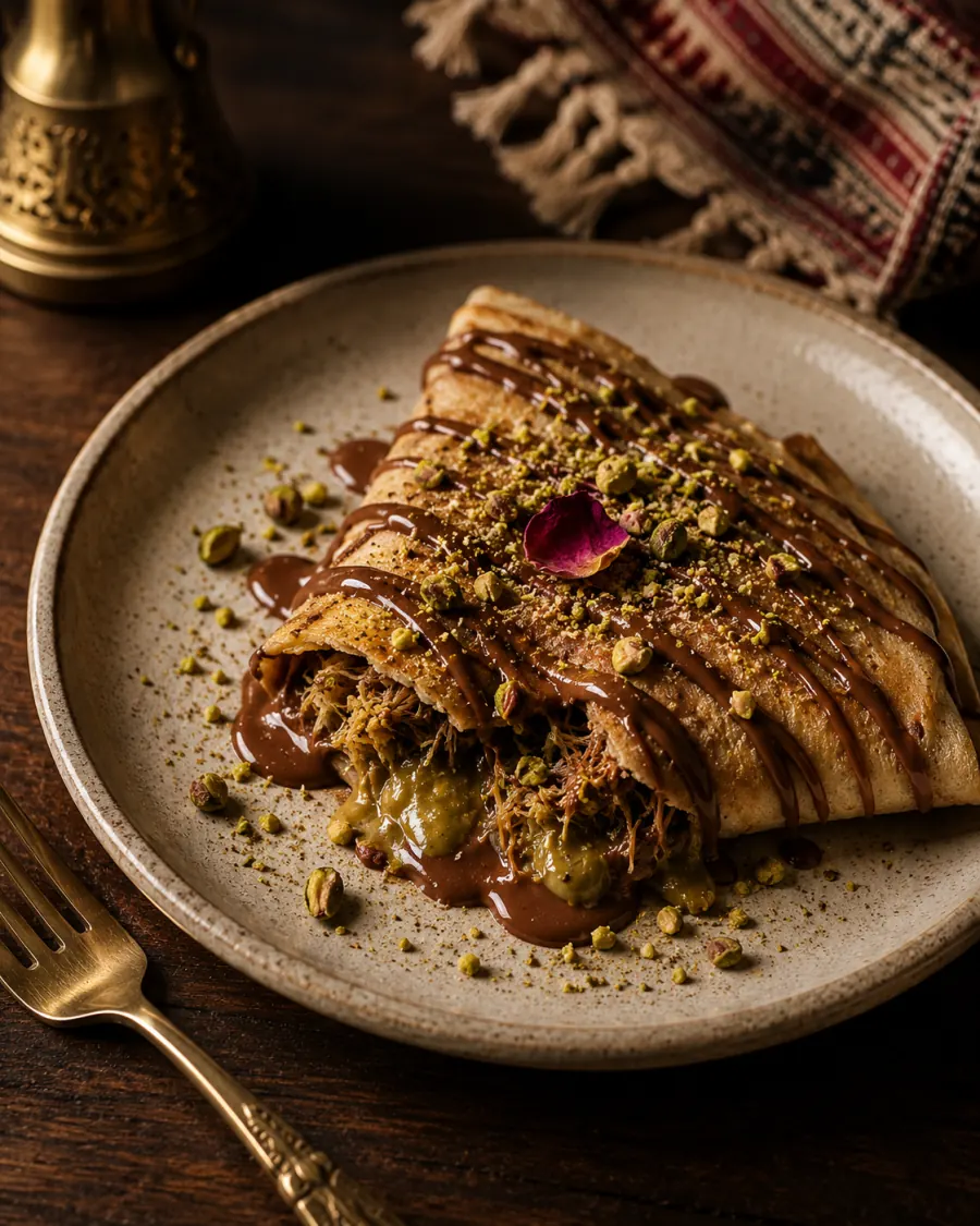 Dubai chocolate crêpe